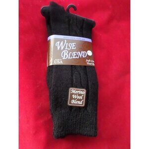 1 Pair Medium Wise Blend 20% Merino Wool Womens Trouser Socks 6-9 1st Quality